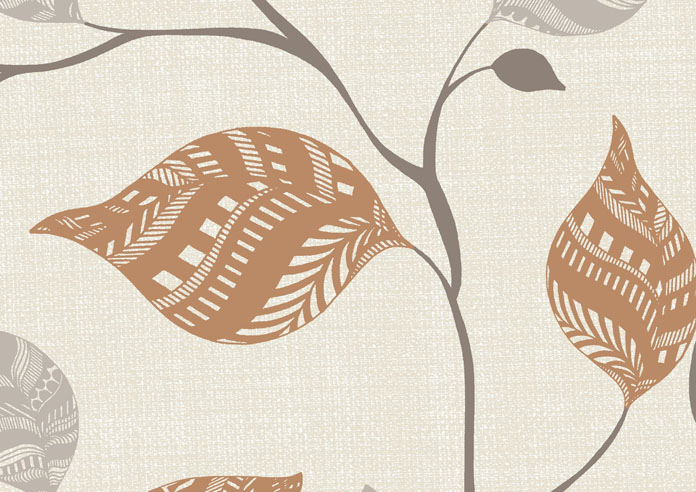 Tribal Leaves, Orange Spice - Twist&Fit Roller Blind - Image 6